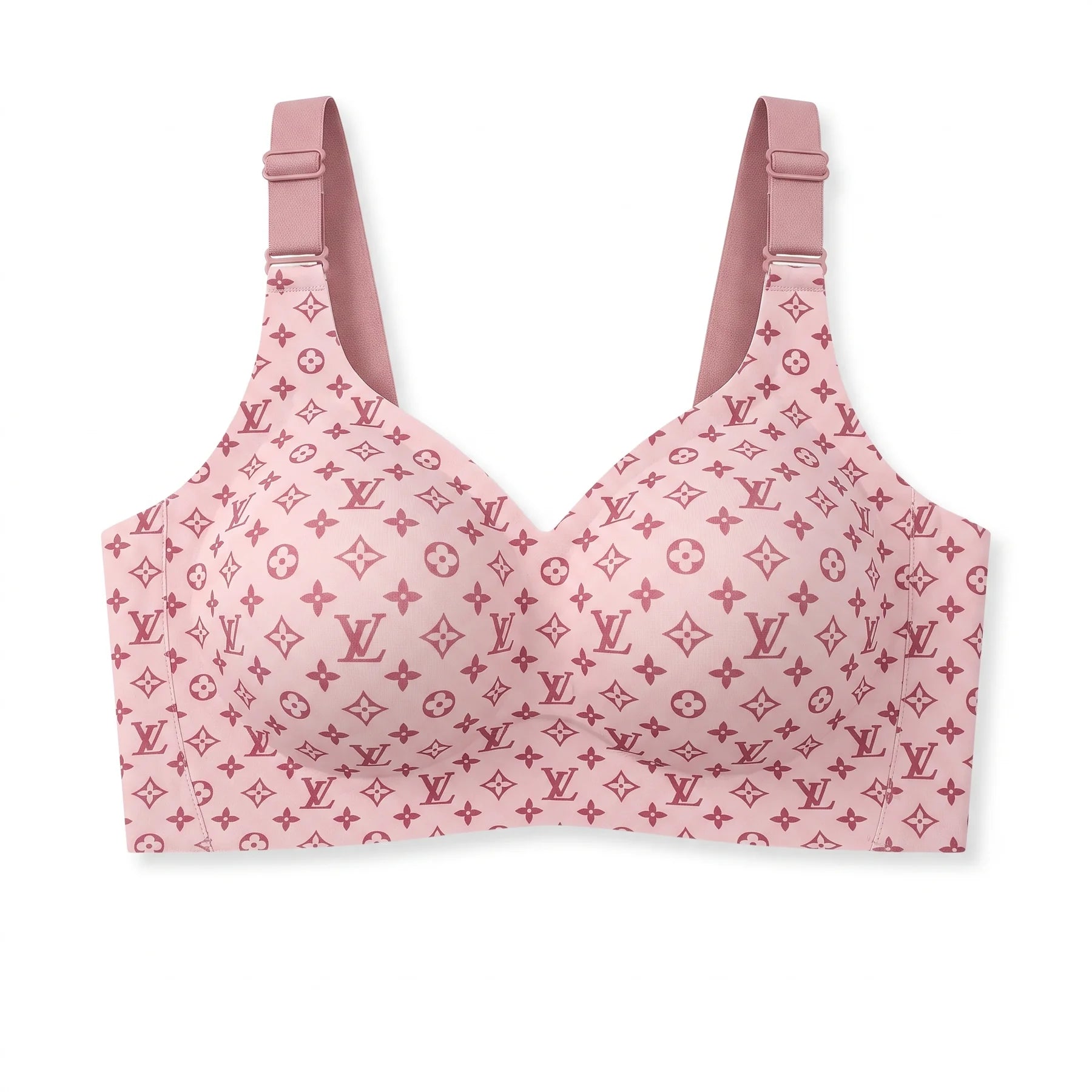 Everyday Wireless Bra in Rose — front view